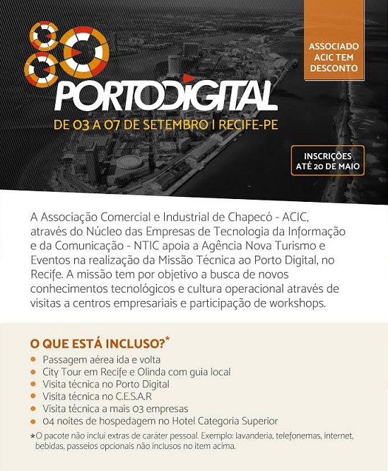 NTIC - Ncleo das Empresas de Tecnologia da Informao e Comunicao da ACIC Chapec - Misso do NTIC (Nucleo de Tecnologia) de Chapec para Porto Digital no Recife